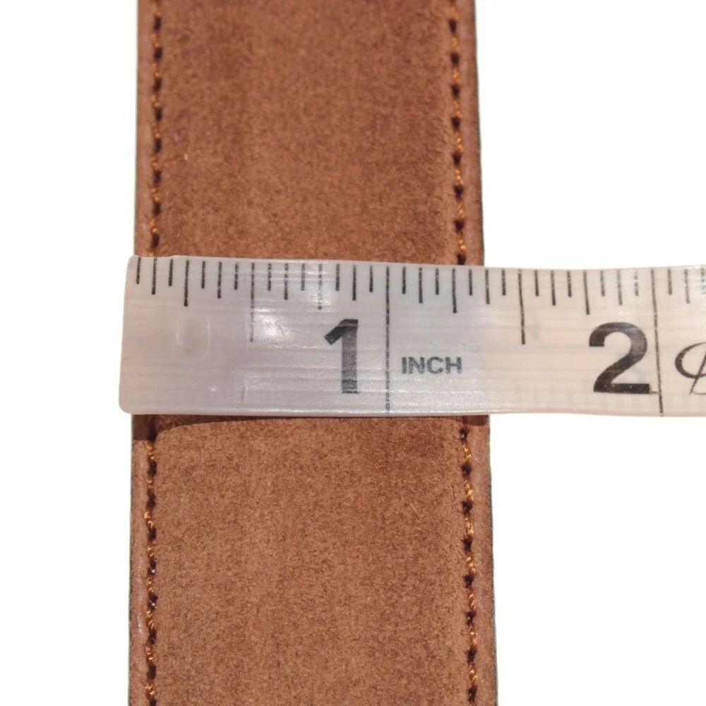 Di Bianco NWT Cut to Size Dress Belt In Solid Brown Suede Leather One Size